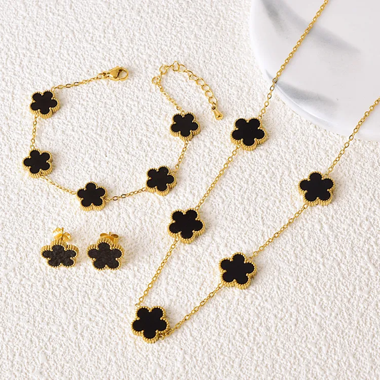 Parure Trèfle Noir
