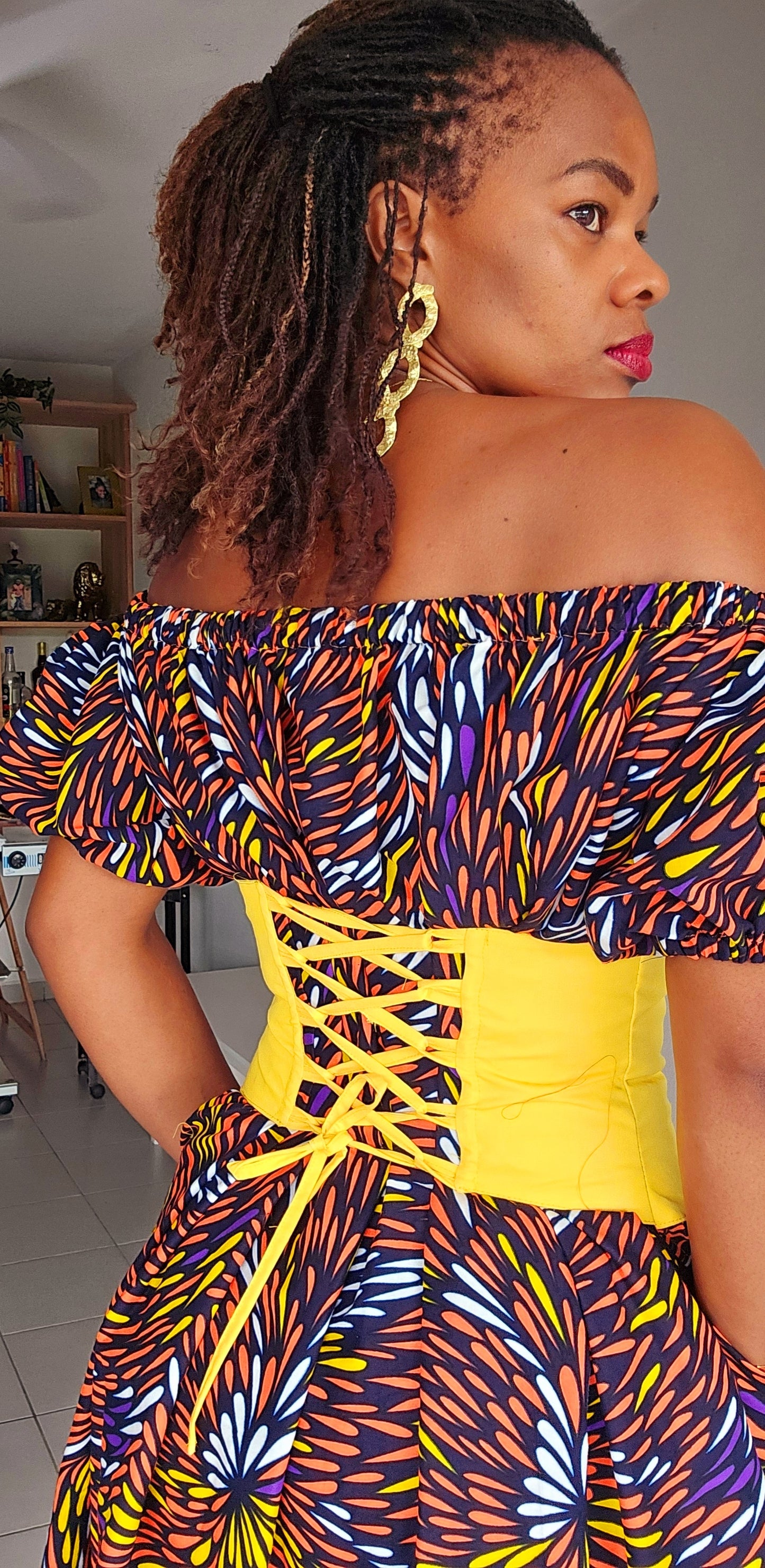 Robe Soso imprimée jaune